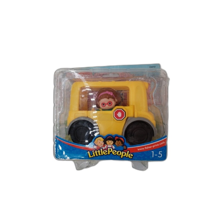 Fisher-Price Little People - Mini Bus Scolaire Jaune + Figurine - Réf