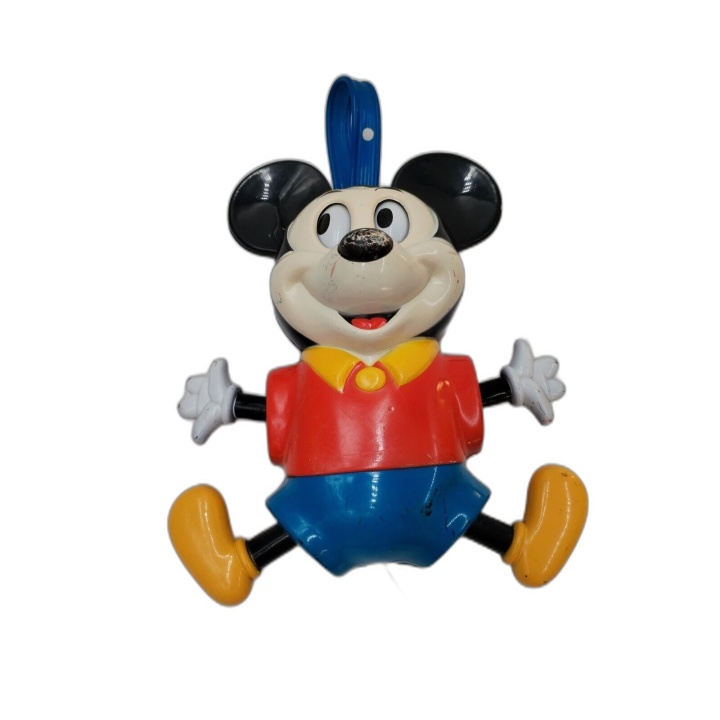 Mickey Mouse Boîte à Musique Vintage Disney - Figurine Tire-Corde Bébé