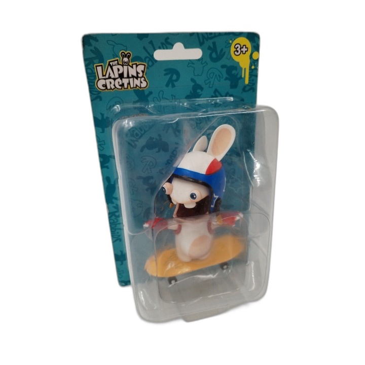 Lapins Crétins - Figurine Lapin Skateur Casque Bleu - Ubisoft - 3 ans+