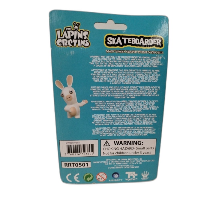 Lapins Crétins - Figurine Lapin Skateur Casque Bleu - Ubisoft - 3 ans+