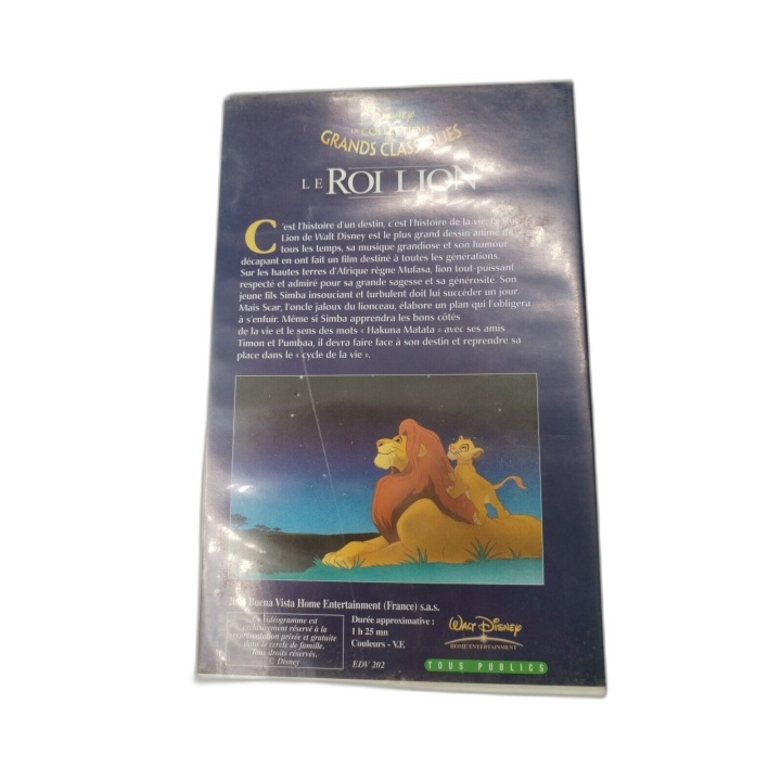 Le Roi Lion - Disney Grands Classiques - Cassette VHS - Collection Vin