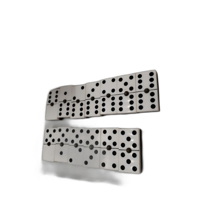 Jeu de Dominos Vintage - Boîte en Bois - 28 Pièces - Classique Familia