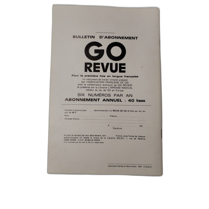 Traité du Jeu de Go - Roger J. Girault - Livre Stratégie Jeu de Platea