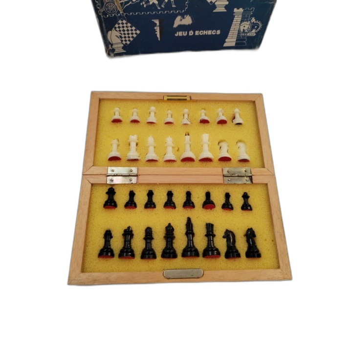 Jeu d'Échecs Magnétique Coffret Bois - Plateau Aimanté 20x11cm - Occas
