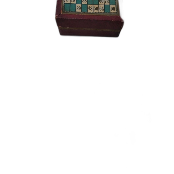 Loto Ancien Miniature J.David Paris - 12 Cartons Bois - Jeu Vintage Co