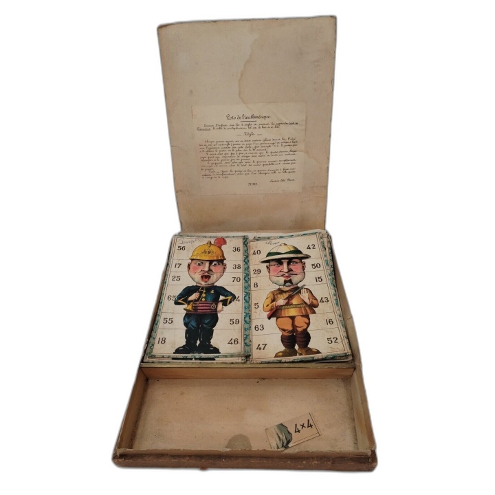 Loto de l'Arithmétique 4 Règles - Jeu Ancien Éducatif - Personnages à