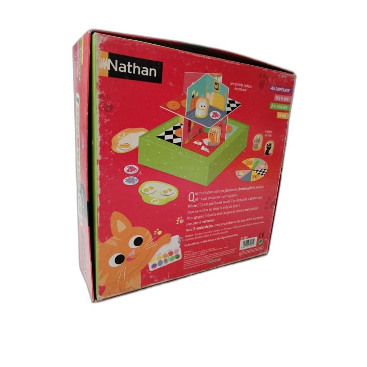 Chatastrophe ! - Nathan - Jeu Coopératif Mémoire 2-4 Joueurs - 4 ans -