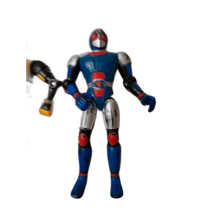 Lot 2 Figurines Articulées Robot Super Héros Vintage - Noir/Jaune & Bl