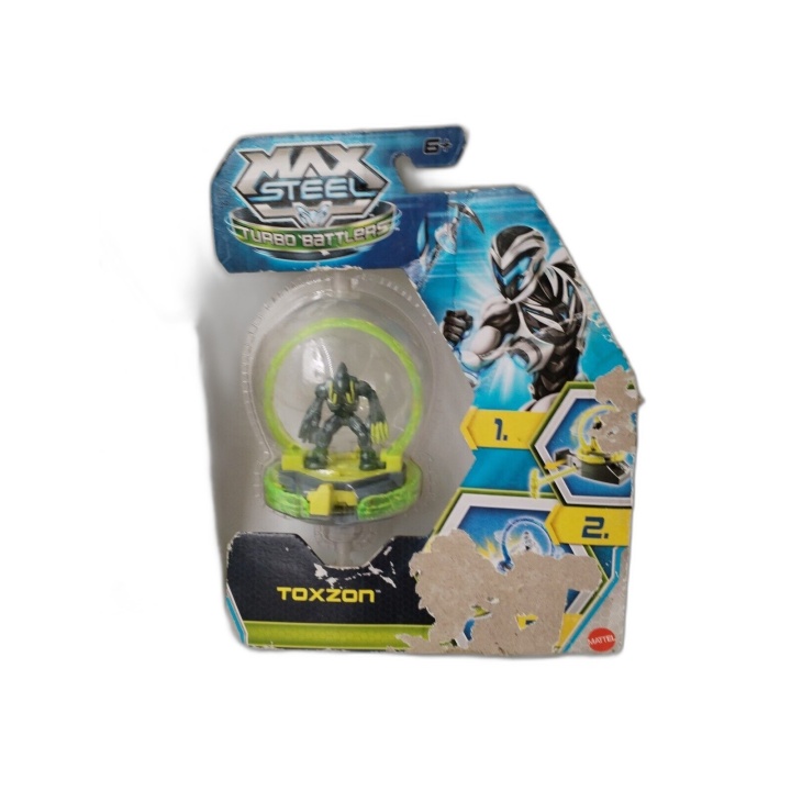 Max Steel Turbo Battlers Mattel - Lot 2 Toupies Aero & Toxzon - Neuf -