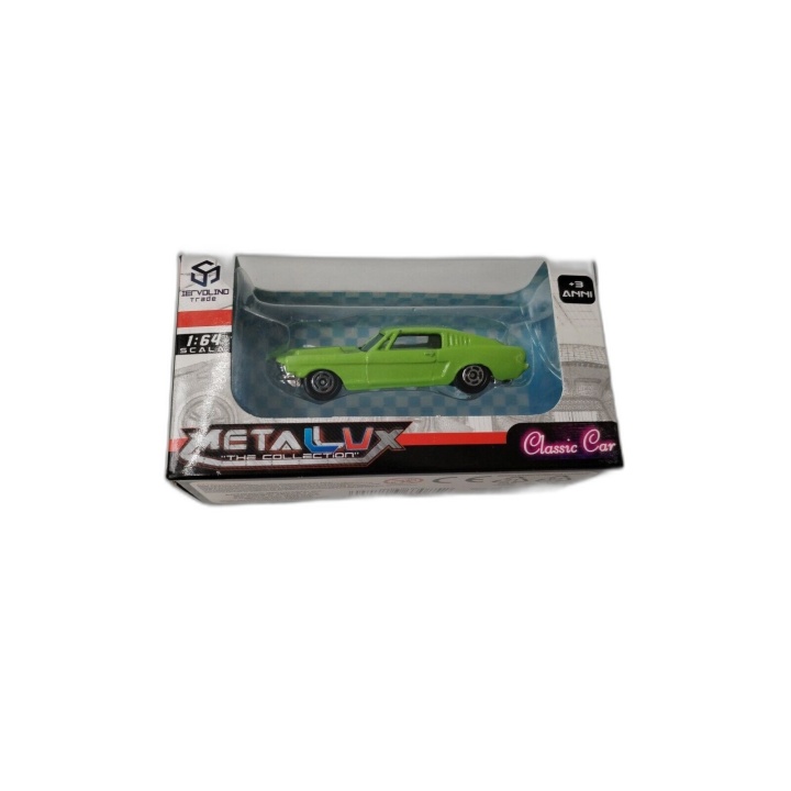 MetaLux Classic Car - Voiture Miniature Métal 1:64 - Ford Mustang Vert