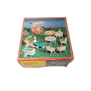 Vama Maxi Garden - Mobilier Jardin Poupée 25/30cm - Vintage 8 pièces -