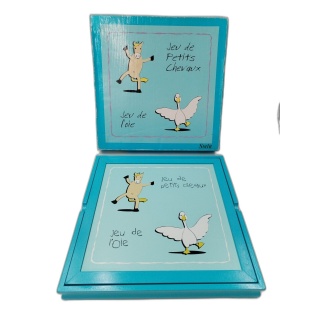 Coffret Bois Jeu de l'Oie + Petits Chevaux - Smir - Jeu Classique Fami