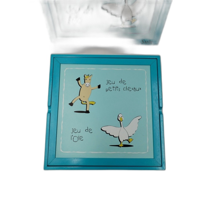 Coffret Bois Jeu de l'Oie + Petits Chevaux - Smir - Jeu Classique Fami