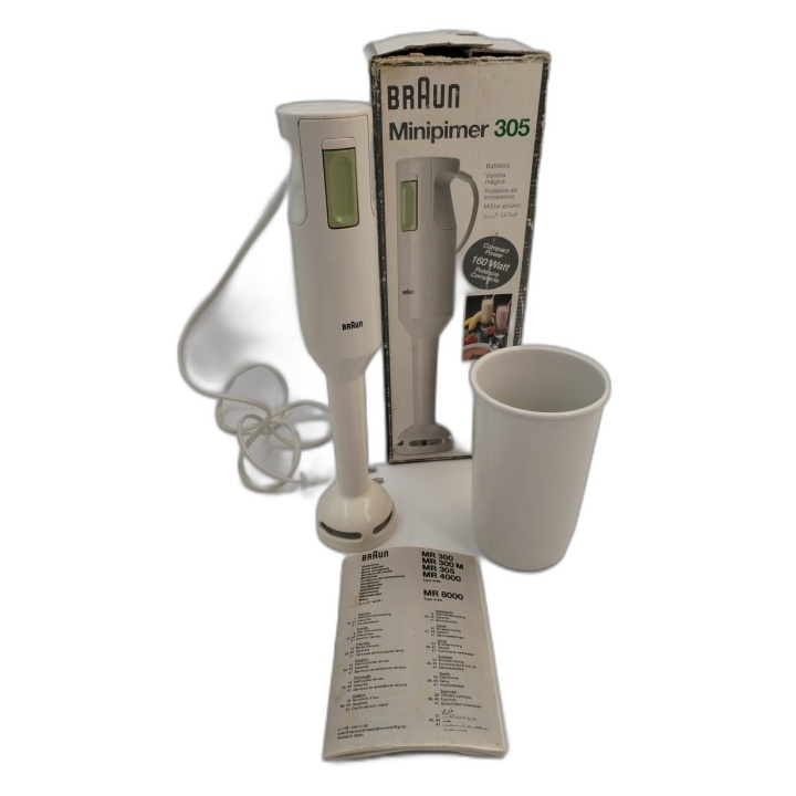 Braun Minipimer 305 MR305 Mixeur Plongeant 160W - Complet Boîte & Noti