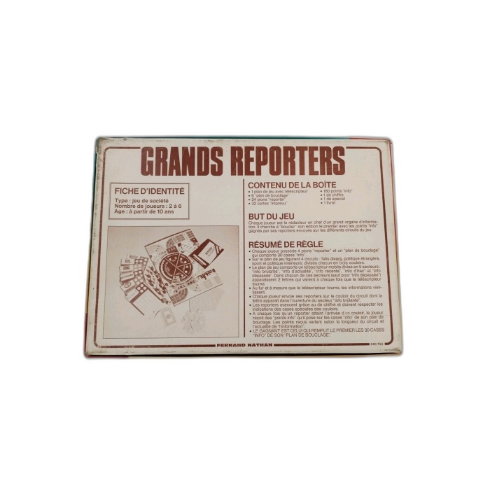 Grands Reporters - Nathan - Jeu de Société Stratégie Presse - Vintage