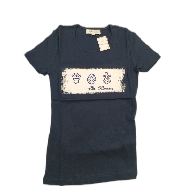T-Shirt Les Olivades Marine Neuf - Croix de Camargue Manade - Taille 1