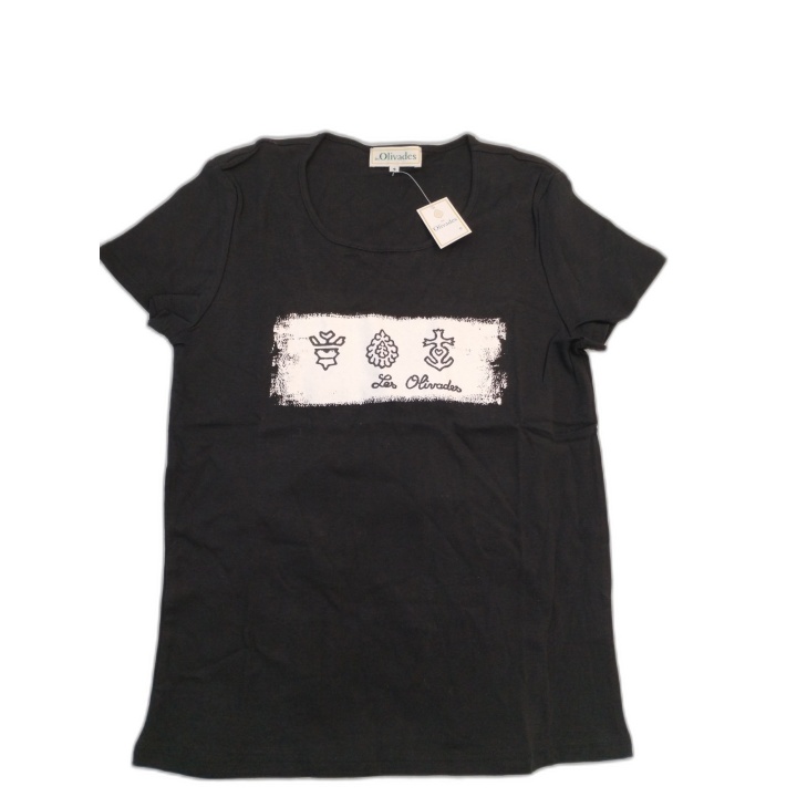 T-Shirt Les Olivades Noir Taille 4 - Croix de Camargue & Manade - Neuf
