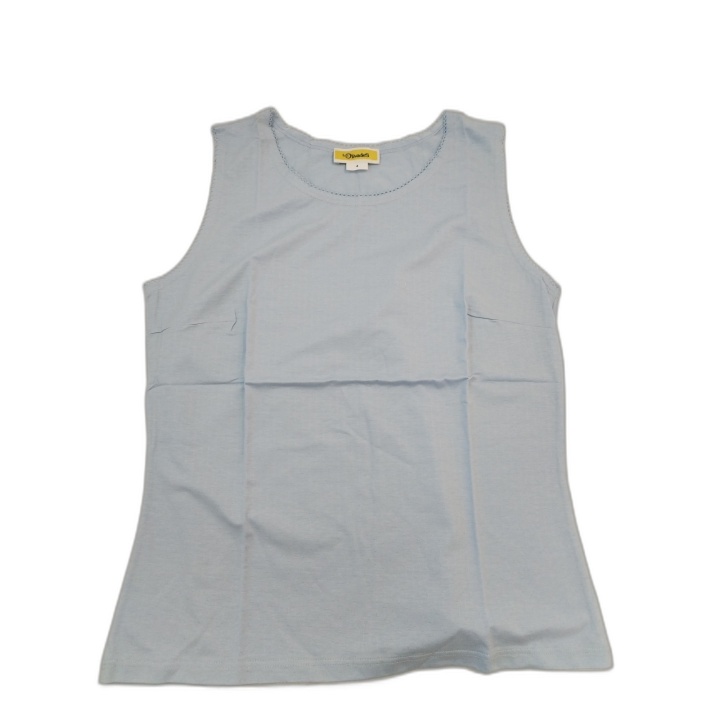 Débardeur Bleu Ciel Les Olivades - Col Rond Brodé - Taille 4 Femme - C