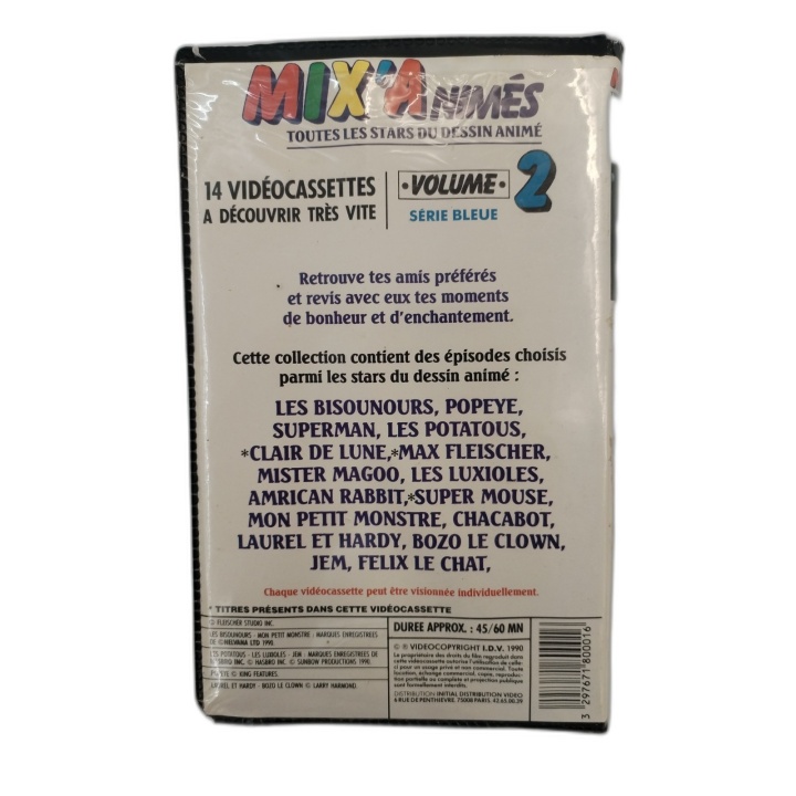 Mix'Animés Volume 2 - Toutes les Stars du Dessin Animé - Cassette VHS