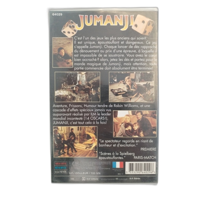 Jumanji - Cassette VHS - Film Robin Williams - Columbia TriStar - Vers