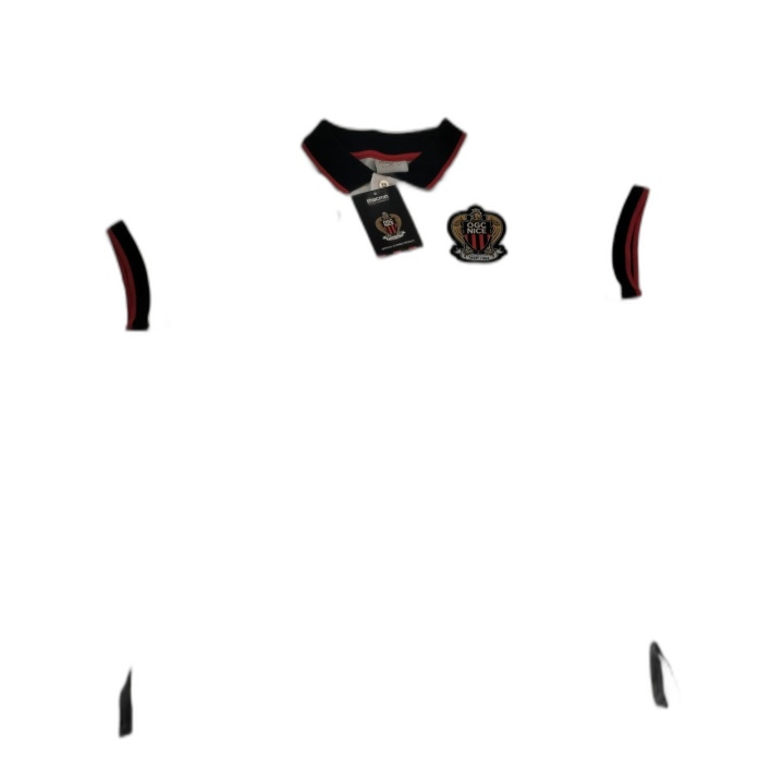 Polo OGC Nice Macron Homme Blanc - Officiel - Neuf avec étiquette