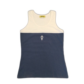 Débardeur Les Olivades Bicolore Bleu Marine & Blanc - Motif Provençal 