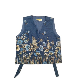Gilet Sans Manches Les Olivades Taille 36 - Imprimé Floral Provençal B