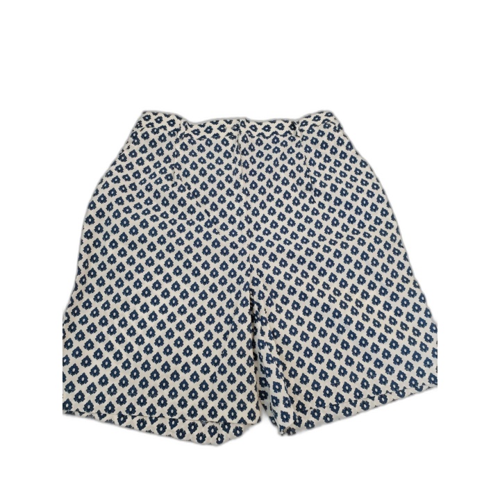 Short Les Olivades Taille 42 - Imprimé Fleuri Provençal Bleu Blanc - J