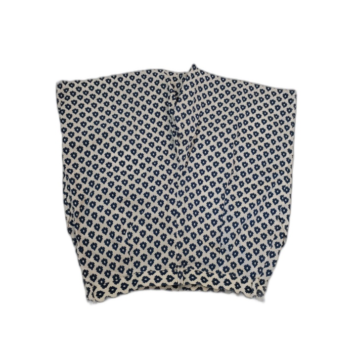 Short Les Olivades Taille 42 - Imprimé Fleuri Provençal Bleu Blanc - J