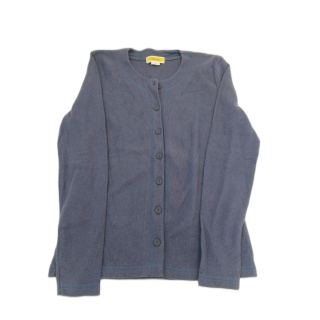 Gilet Les Olivades Bleu Ardoise Col Rond Boutons Coton - Taille 2 - Pr