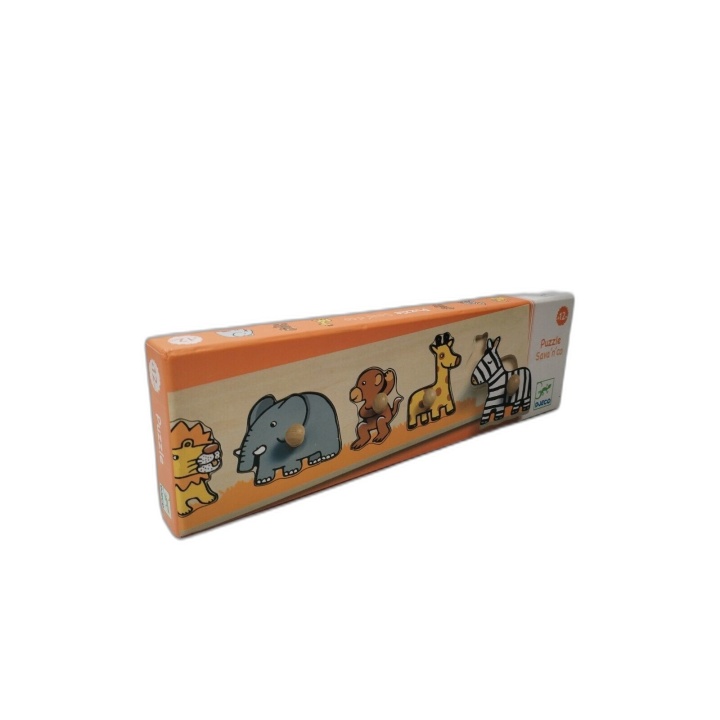 Djeco Puzzle Bois Sava'n'co - Animaux Savane - Éveil Enfant - Dès 12 m