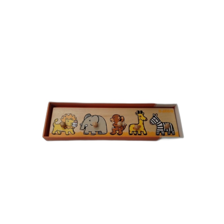 Djeco Puzzle Bois Sava'n'co - Animaux Savane - Éveil Enfant - Dès 12 m