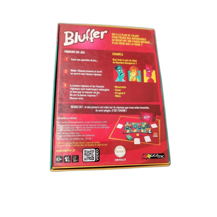 Bluffer - Gigamic - Jeu de Bluff & Imagination 2-10 Joueurs - 10 ans -