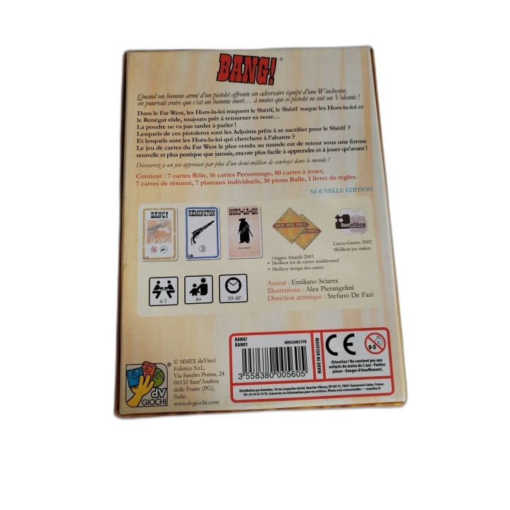 Bang! - DV Giochi - Jeu de Cartes Western 4-7 Joueurs - Dès 8 ans - Oc