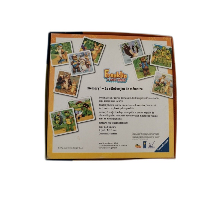 Memory Franklin et ses Amis - Ravensburger - Jeu Mémoire Enfant - 3 an