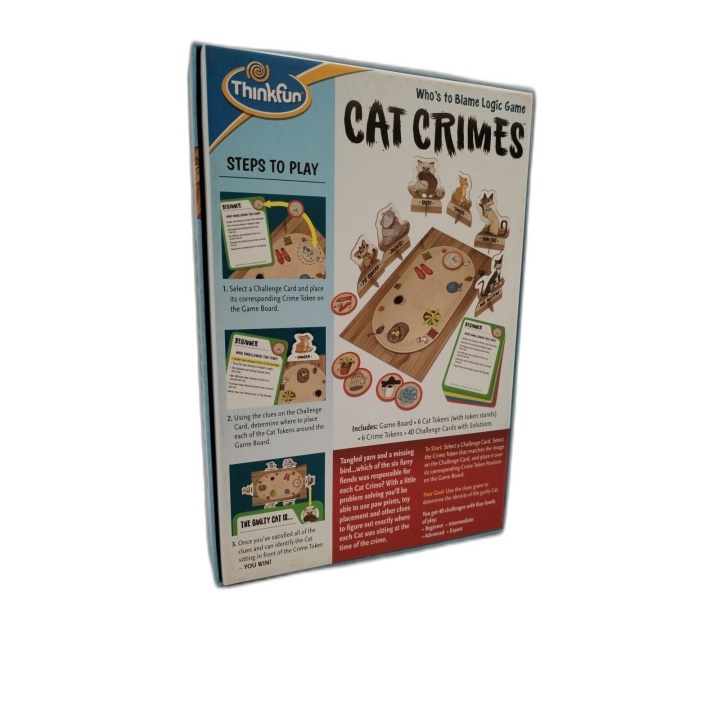 Cat Crimes - ThinkFun - Jeu de Logique Solo 40 Défis - Dès 8 ans - Occ