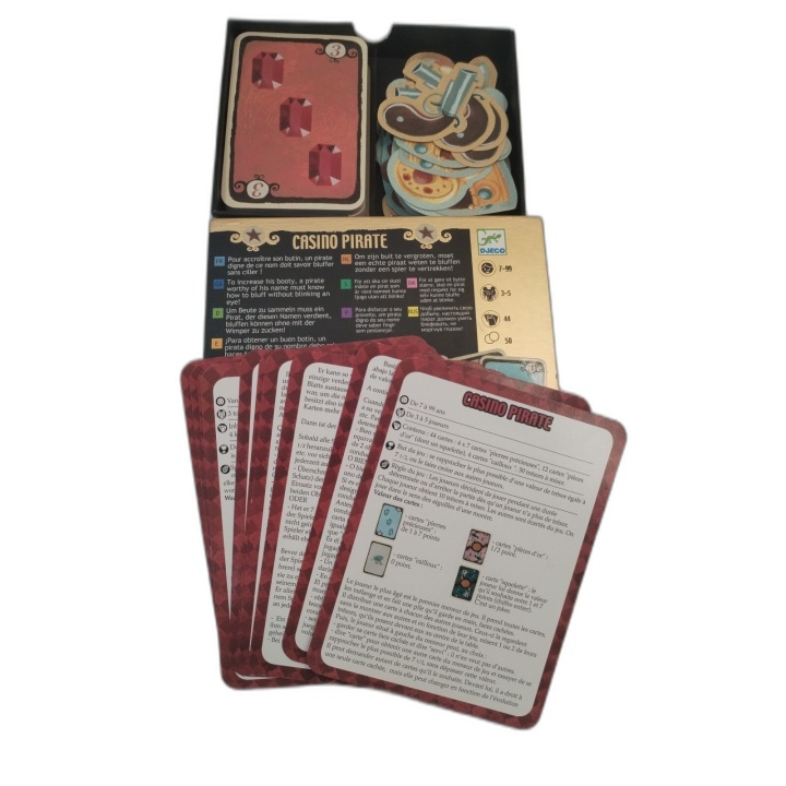 Casino Pirate Djeco - Jeu de Cartes Stratégie et Bluff - 2 Joueurs - 7