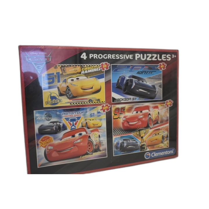 Cars 3 Disney Pixar - Clementoni - 4 Puzzles Progressifs 20/60/100/180