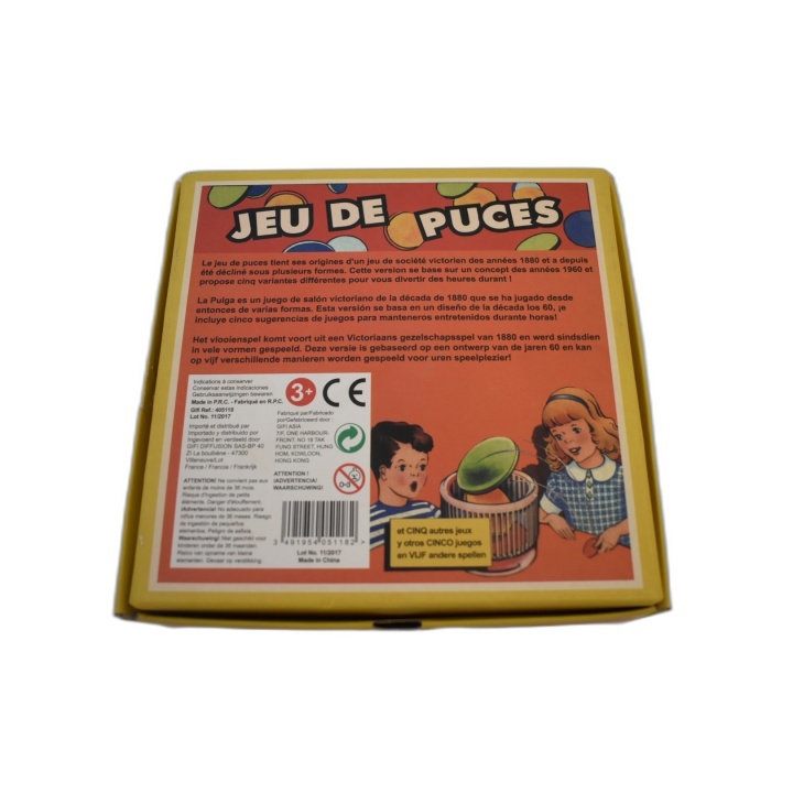 Jeu de Puces + 5 Jeux - Coffret Multijeux Vintage - Jeu Adresse Famill