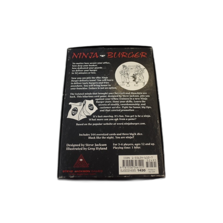 Ninja Burger - Steve Jackson Games - Jeu de Cartes Humour 3-6 Joueurs