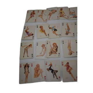 Jeu de Cartes Vargas Pin-Up Vintage - 52 Cartes + 1 Joker - Sans Boîte