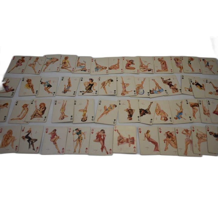 Jeu de Cartes Vargas Pin-Up Vintage - 52 Cartes + 1 Joker - Sans Boîte