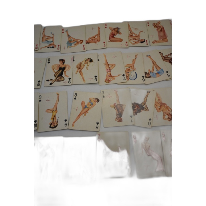 Jeu de Cartes Vargas Pin-Up Vintage - 52 Cartes + 1 Joker - Sans Boîte