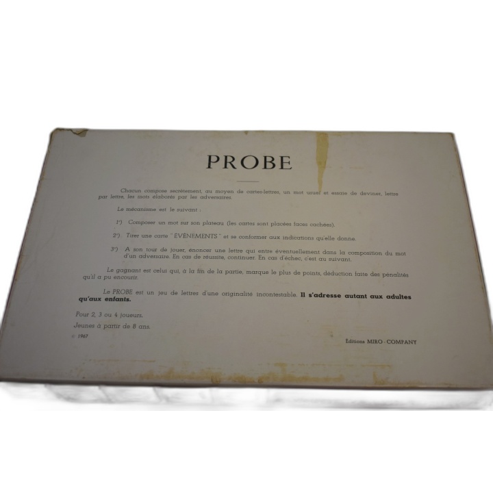 Probe - Miro Company - Jeu de Mots Lettres 2-4 Joueurs - Vintage - Occ