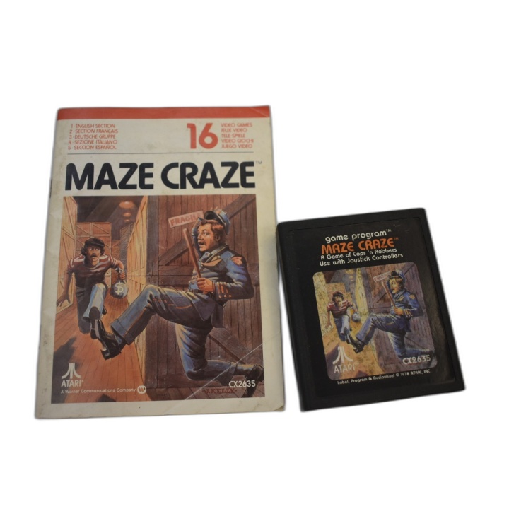 Maze Craze - Atari 2600 - Jeu de Labyrinthe Classique avec Notice - Oc