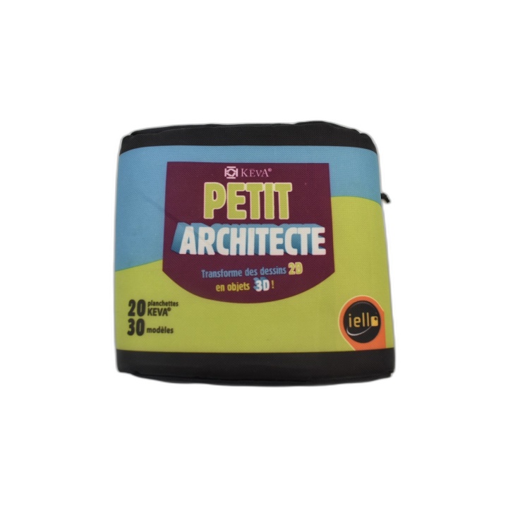 KEVA Petit Architecte - IELLO - Jeu Construction 3D Enfant - 20 Planch