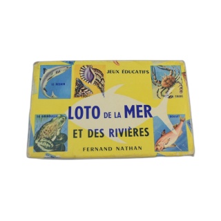 Loto de la Mer et des Rivières - Fernand Nathan - Jeu Éducatif Vintage