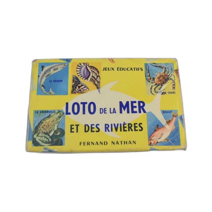 Loto de la Mer et des Rivières - Fernand Nathan - Jeu Éducatif Vintage