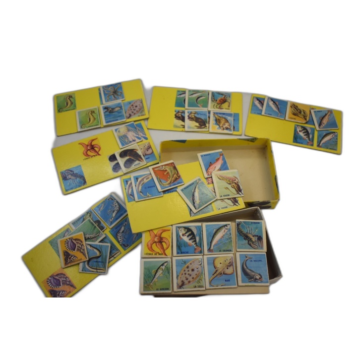 Loto de la Mer et des Rivières - Fernand Nathan - Jeu Éducatif Vintage