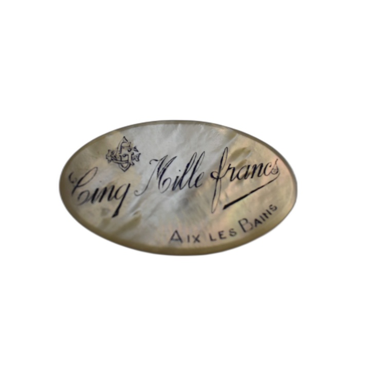 Jeton Nacre Gravé Cercle d'Aix - Armoiries Ville Aix-en-Provence - Piè